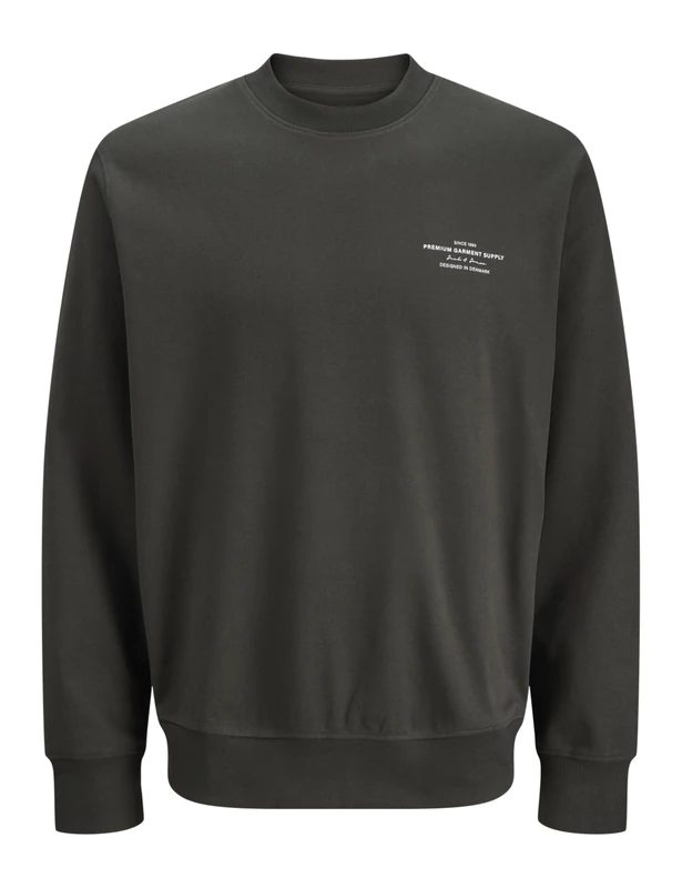JACK & JONES Jprblachad Branding Sweat Crew Neck Ln, Peat, XS - Image 1