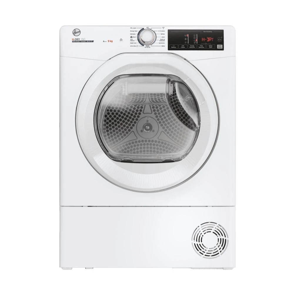 Hoover H-DRY 350 HRE H9A3TE-80/N Wifi Connected 9Kg Heat Pump Tumble Dryer - White - A+++ Rated