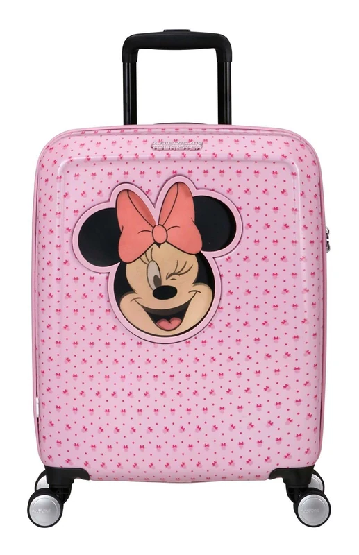 American Tourister Funlight Disney Spinner S, Hand Luggage, 55 cm, 36 L, Multicoloured (Minnie Lenticular Pink), Minnie Lenticular Pink, S, Disney Carry-on Luggage