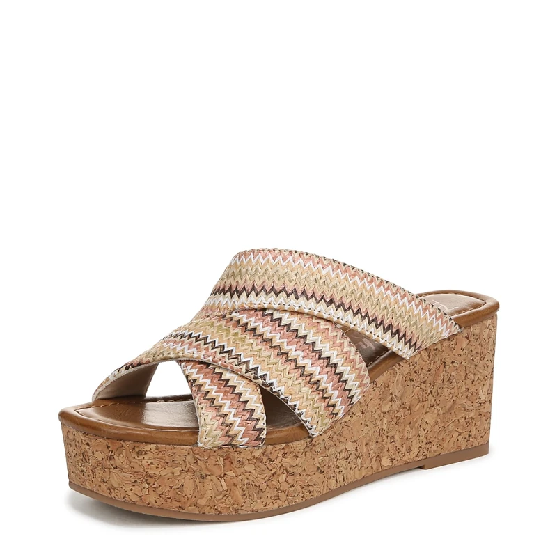 Blowfish Malibu Women's Abi Wedge Sandal, Beige, Medium Fit, UK 4