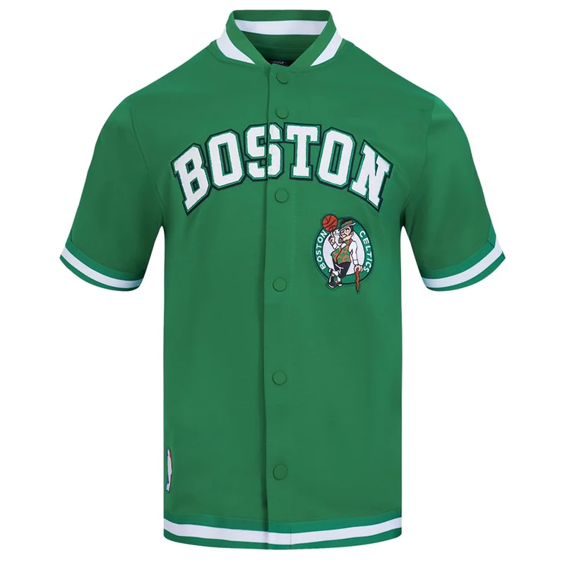 Pro Standard Mens NBA Boston Celtics Classic Chenille Button Down Kelly Green L