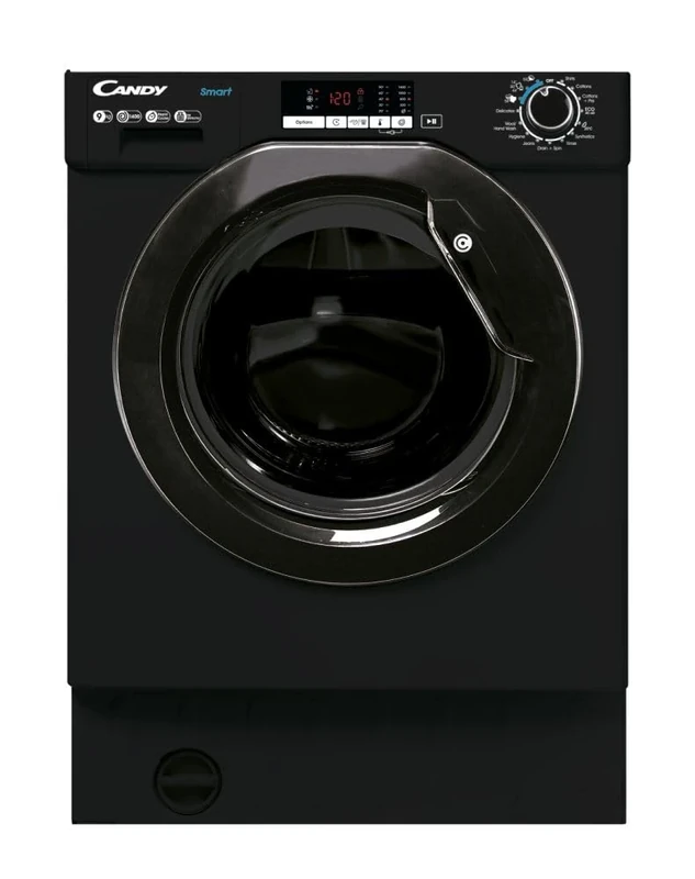 Candy Smart CBW49D2BBW4 Integrated 9kg Washing Machine with 1400 rpm - Black - B Rated
