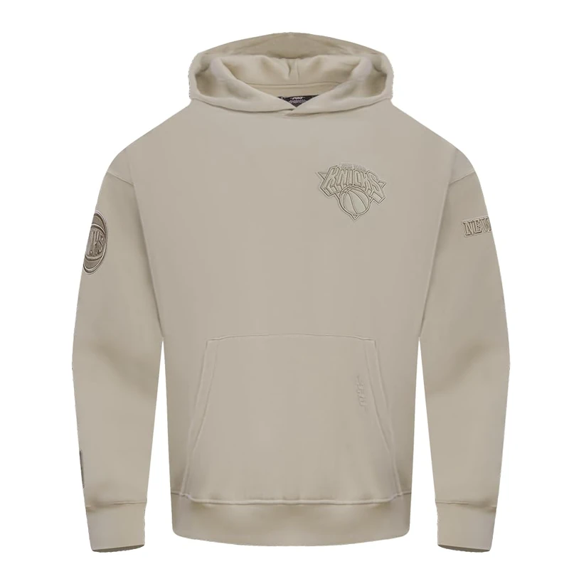 Pro Standard Mens NBA New York Knicks Neutral Pull Over Hoodie Taupe S