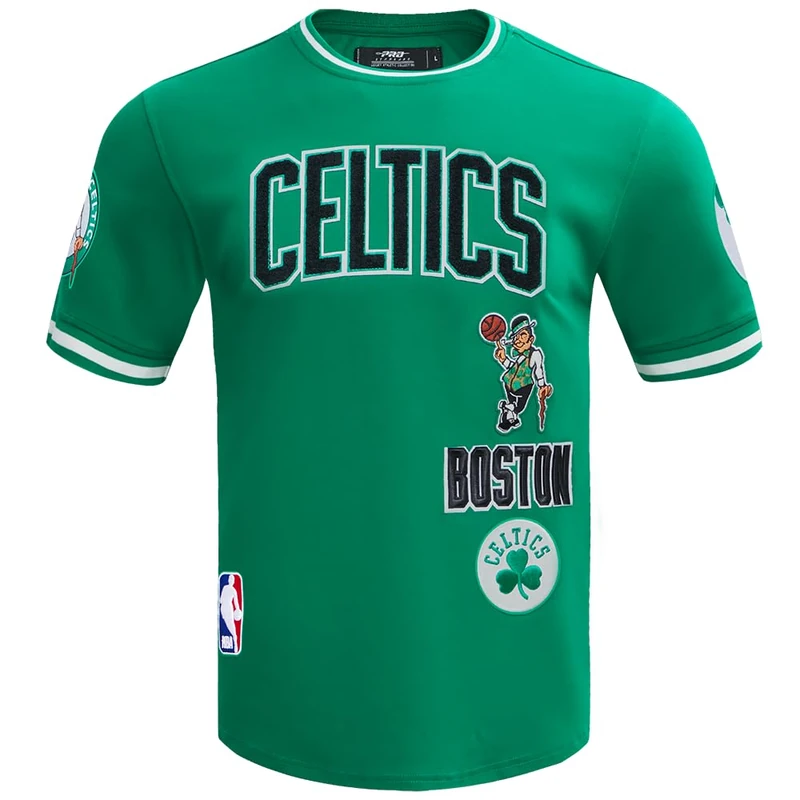 Pro Standard Mens NBA Boston Celtics Retro Classics Short Sleeve Tee Kelly Green L - Image 1