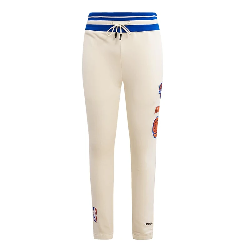 Pro Standard Mens NBA New York Knicks Retro Classics Sweatpant Eggshell/Royal Blue 2XL