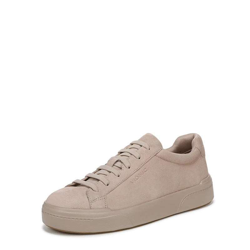 Vionic Women’s Colbie Lace-Up Trainer Wide Fit | Lucid Beige Suede | Lightweight Casual Sneaker | VIO Motion Arch Support & Plantar Fasciitis Relief | Comfortable Walking Shoes | UK 5