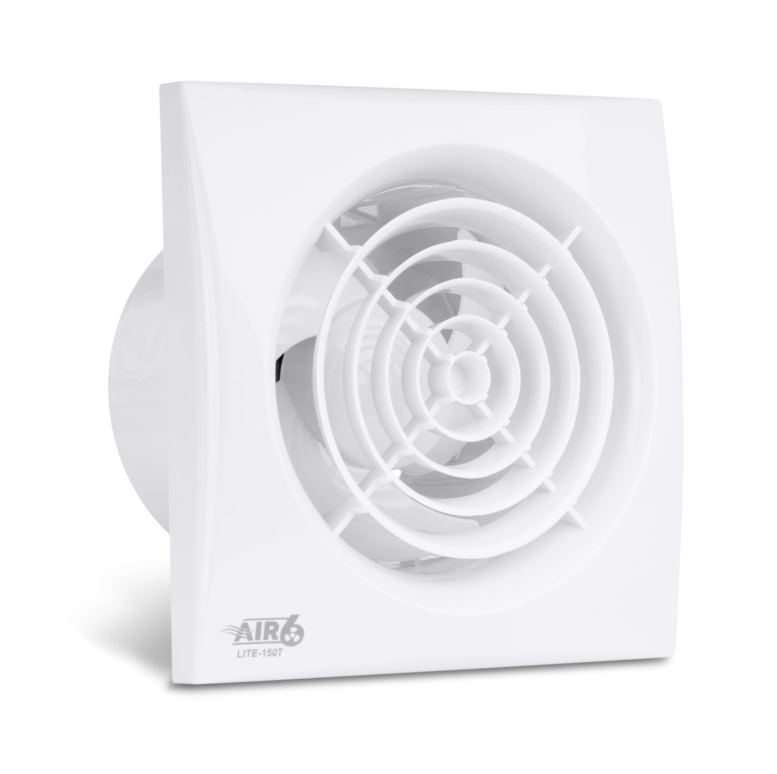AIR 6 Lite-150T Silent Bathroom Extractor Fan with Timer for 6'' / 150mm Ducting, Powerful Extract Rate 230m3/h, Wall Ceiling mounted Exhaust fan
