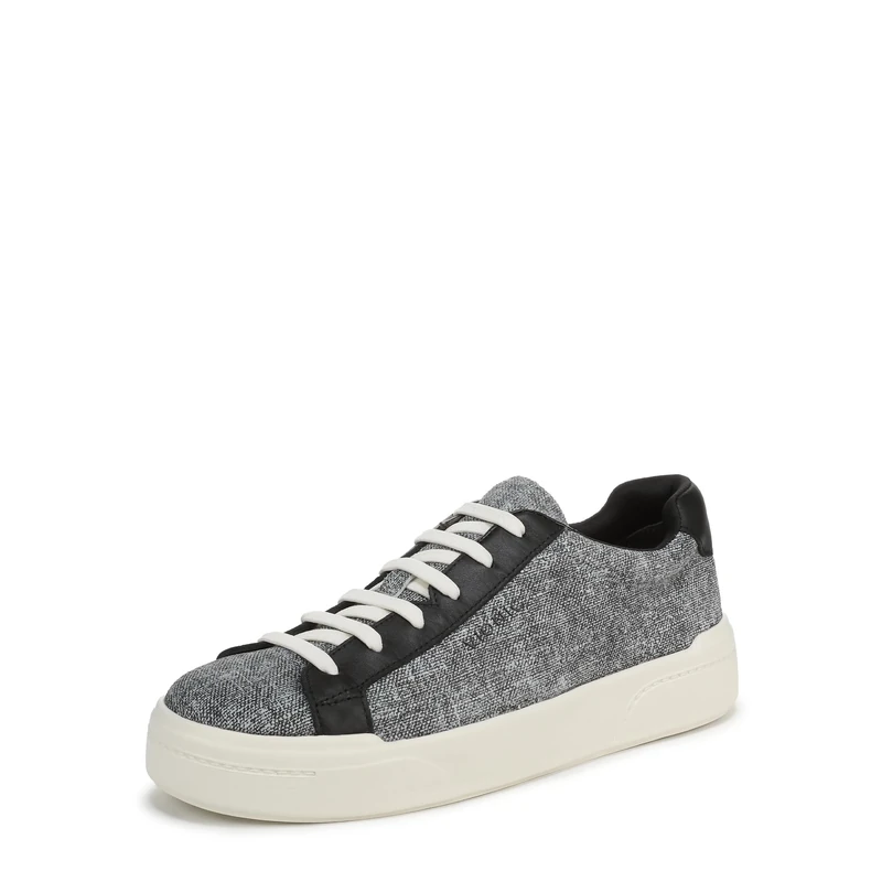 Vionic Womens Colbie Lace-Up Trainers, Wide Fit, Black Grey, UK 6.5