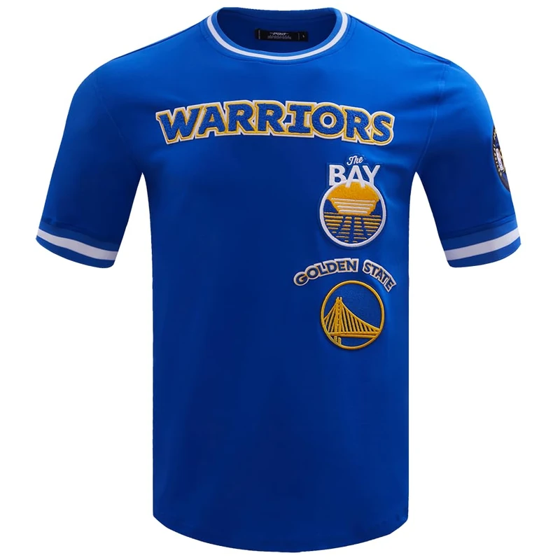 Pro Standard Mens NBA Golden State Warriors Retro Classics Short Sleeve Tee Royal Blue M