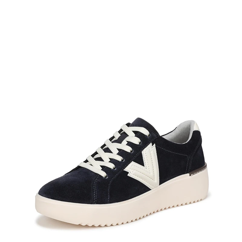 Vionic Women's Kearny LACE 2.0 Sneaker, Navy Blazer Suede, 4 UK