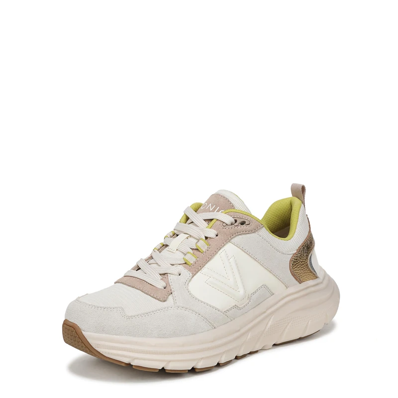 Vionic Women's Walk MAX Skyline Sneaker, Ivory Metallic Leather, 6.5 UK