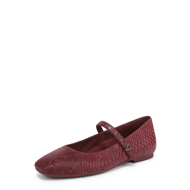 Vionic Womens Alameda Mary Jane Shoes, Wide Fit, Cherry Red, UK 5.5