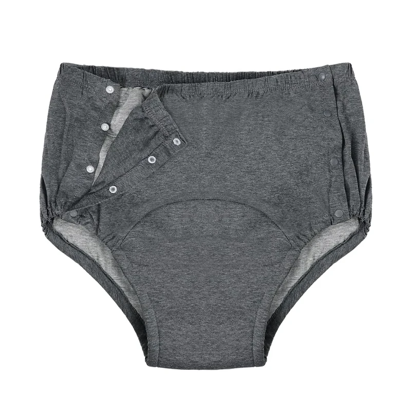 Post Surgery Recovery Underwear Tear Away Shorts with Side Snap Boxer Briefs Breakaway Shorts Pants Side Open Incontinence Pants for Elderly Disabled Fracture Special Needs