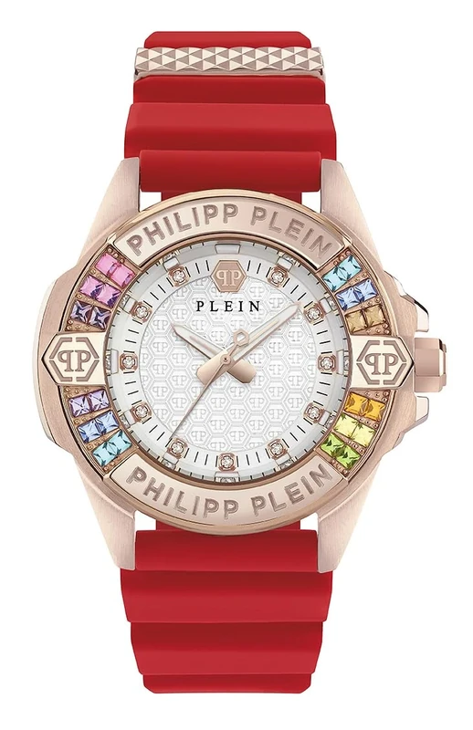 Philipp Plein Women's Analogue Quartz Watch with Silicone Strap PWOFA0325