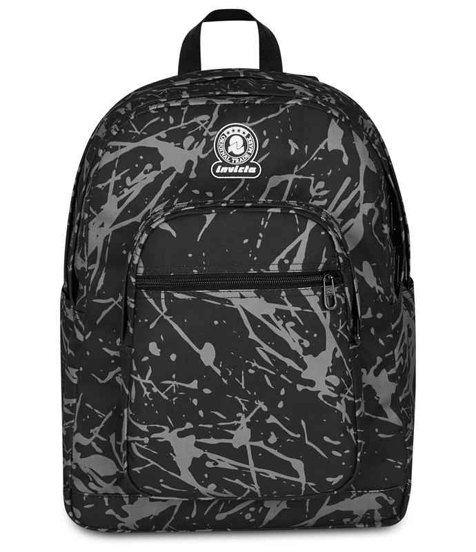 Invicta School Backpack Double Compartment Dial Fantasy, Grey, Bottle Pocket, 14 Inch Laptop Pocket, Maxi Capacity, School Backpack, Child and Boy, grey, Taglia unica, modern