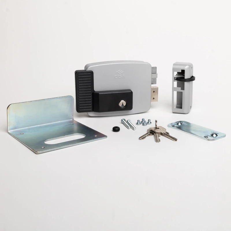 CISA - Electric Lock to Apply 111761701N7 - CISA Electric Lock with Internal Key and Deadbolt - External Gate Lock Entrance 70 Adjustable - Right Hand