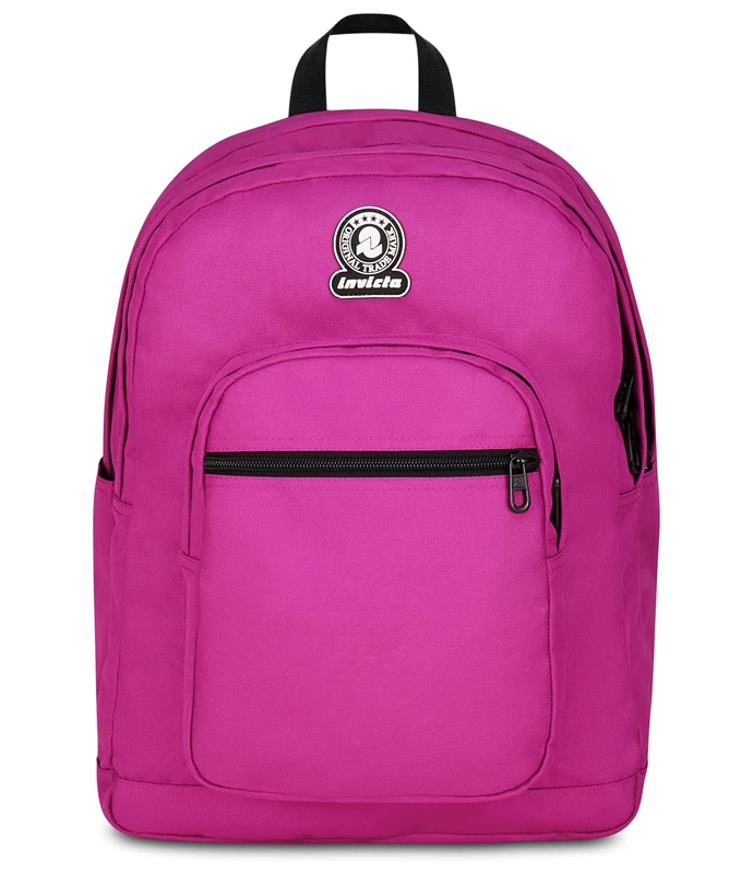 Invicta School Backpack Double Compartment Solid Dial, Fuchsia, Bottle Pocket, 14 Inch Laptop Pocket, Maxi Capacity, School Backpack, Boy and Girl, Fuchsia, Taglia unica, modern
