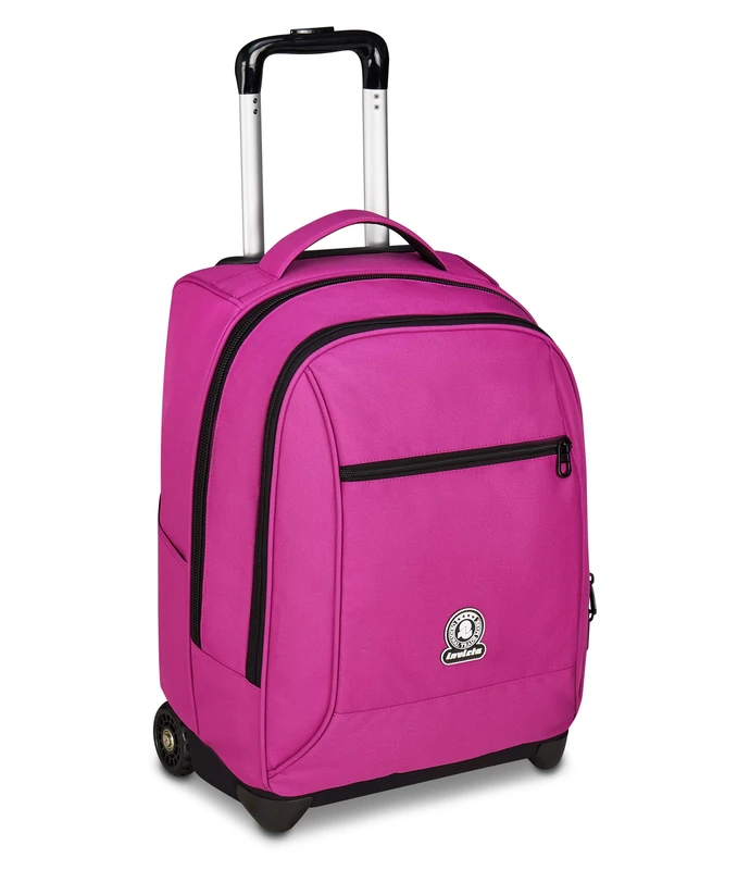 Invicta New Benin Solid Fixed School Trolley Fuchsia, 2 in 1, Double Use, Trolley and Backpack, Travel School Backpack, Boy and Girl, Fuchsia, Taglia unica, modern