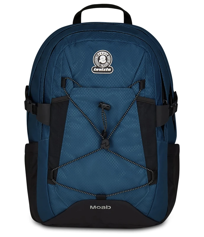 Invicta Moab Solid Double Compartment School Backpack, Blue, Bottle Pocket, 15.6 Inch Laptop Pocket, Maxi Capacity, Equipped Inner Pocket, School and Travel Backpack, Boy and Girl, blue, Taglia unica,