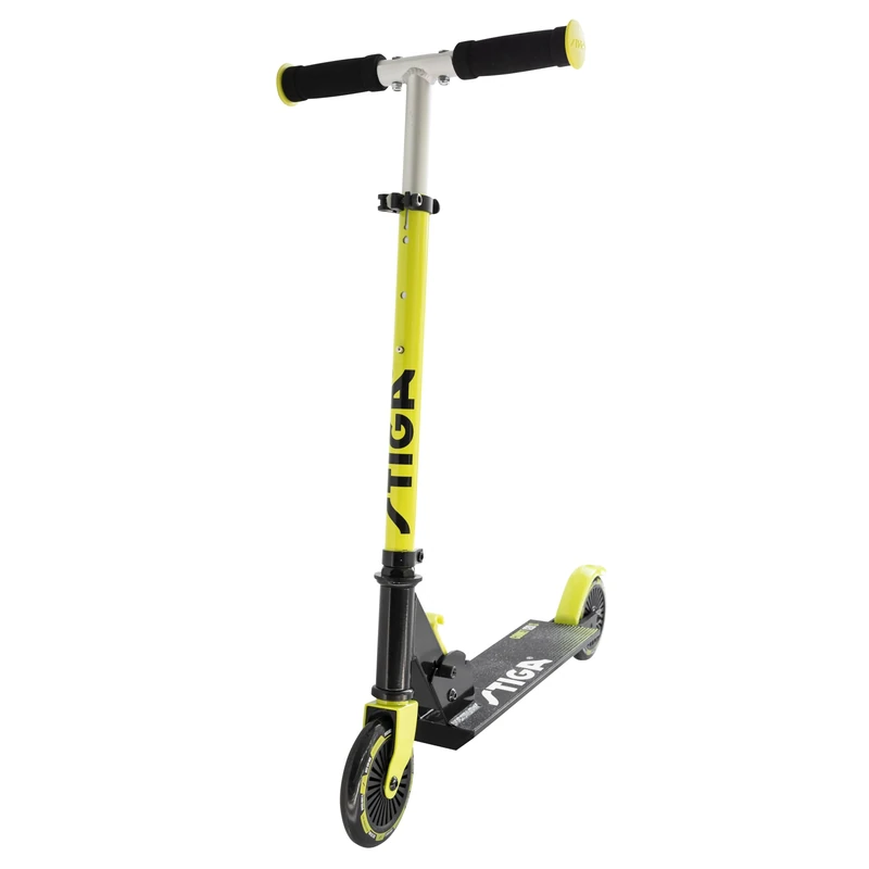 STIGA Comet 120-S Scooter for Children from 5 Years Old - Foldable - Adjustable Height - Black/Lime