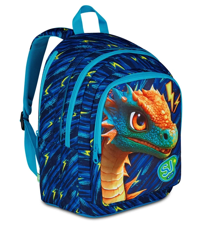 SJ GANG STYLE JAM GANG Advanced School Backpack, Blue, Maxi Removable Wings, Double Compartment and Bottle Pocket, 29 L, Elementary School Backpack, Child Backpack - Image 1