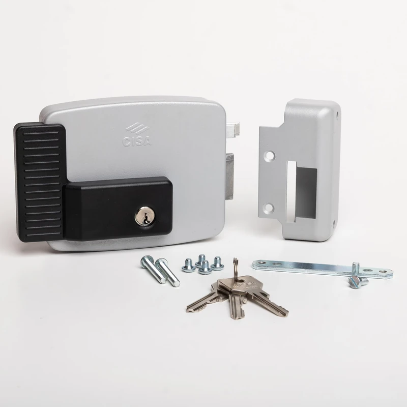 CISA 111921603N7 Electric Lock CISA with Internal Key - External Gate Lock 60 Adjustable Right Hand External Opening