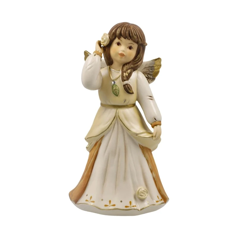Goebel Angel Figurine Decorated for the Festival Champagne Heaven Messenger Christmas