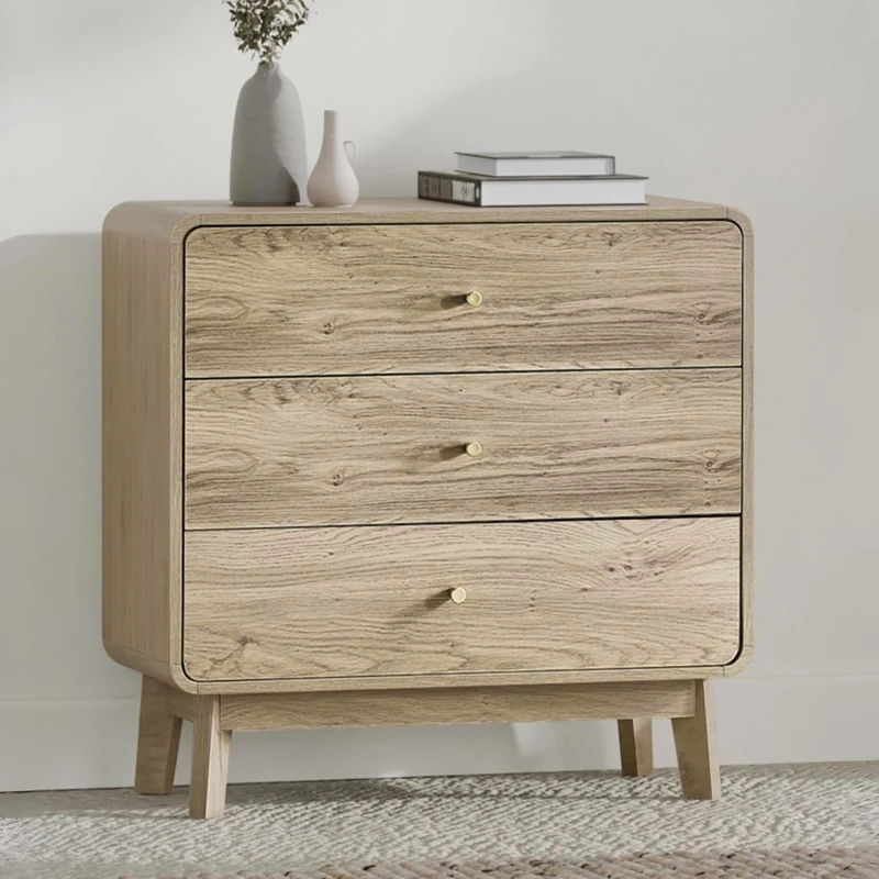 Julian Bowen Ingrid Chest of Drawers – Wooden Dresser with 3 Drawers, Oak Effect Sideboard for Bedroom and Living Room – 75.5cm x 80cm x 40cm