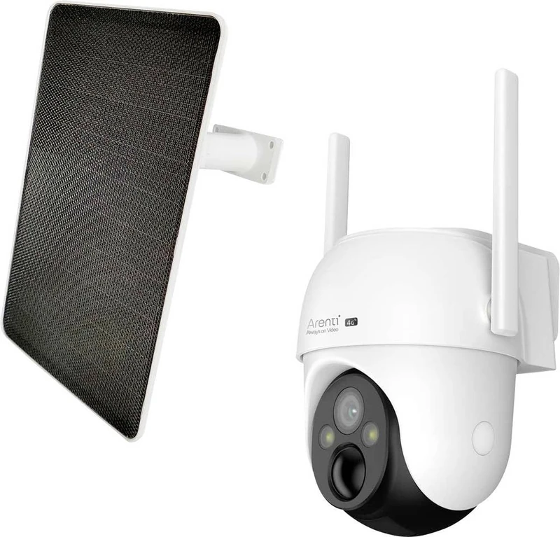 ARENTI GO3G Kit3-4G LTE Battery Operated Wireless 2K 3MP Security Camera with Solar Panel