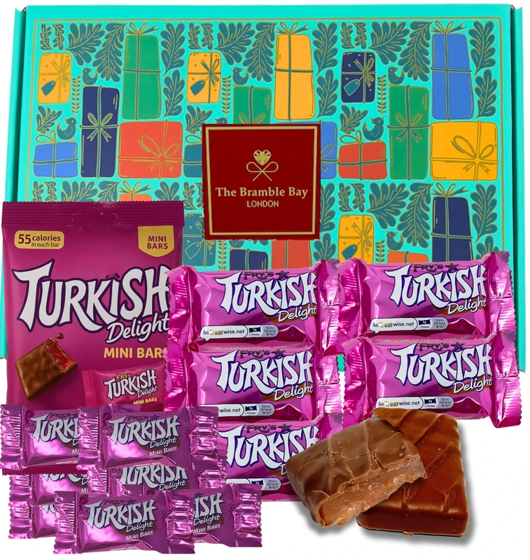 Turkish Delight Chocolate Gift Box contains Frys Delights, Birthday Gifts, Sweet Treats for Kids Mother's Day, Easter, Get Well, Christmas & Retro Chocolates