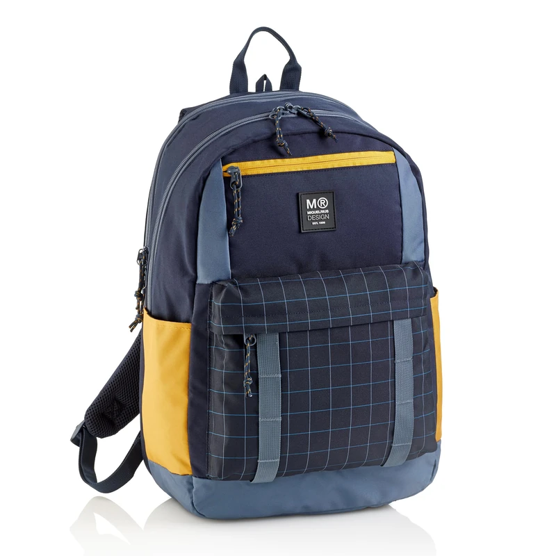 Miquelrius Amsterdam Triple Backpack Recycled Rider Black, Unisex Children, Multicoloured, Large
