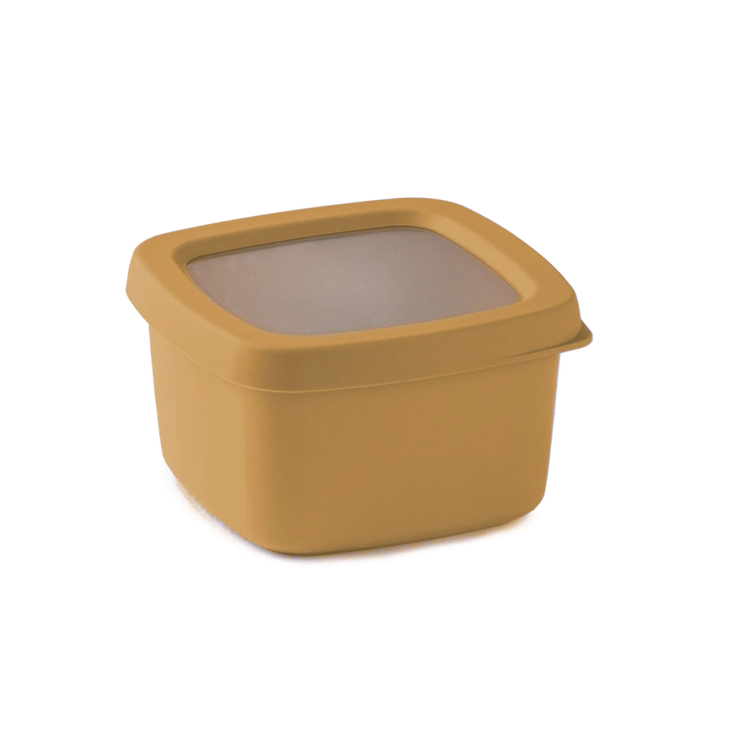 Snips, Aroma Box 0.50L Airtight Food Storage Container, Aroma Saver, Stackable, Microwave & Dishwasher Safe, 12x12x7 cm, Food Storage Container, Mustard Yellow, Made in Italy
