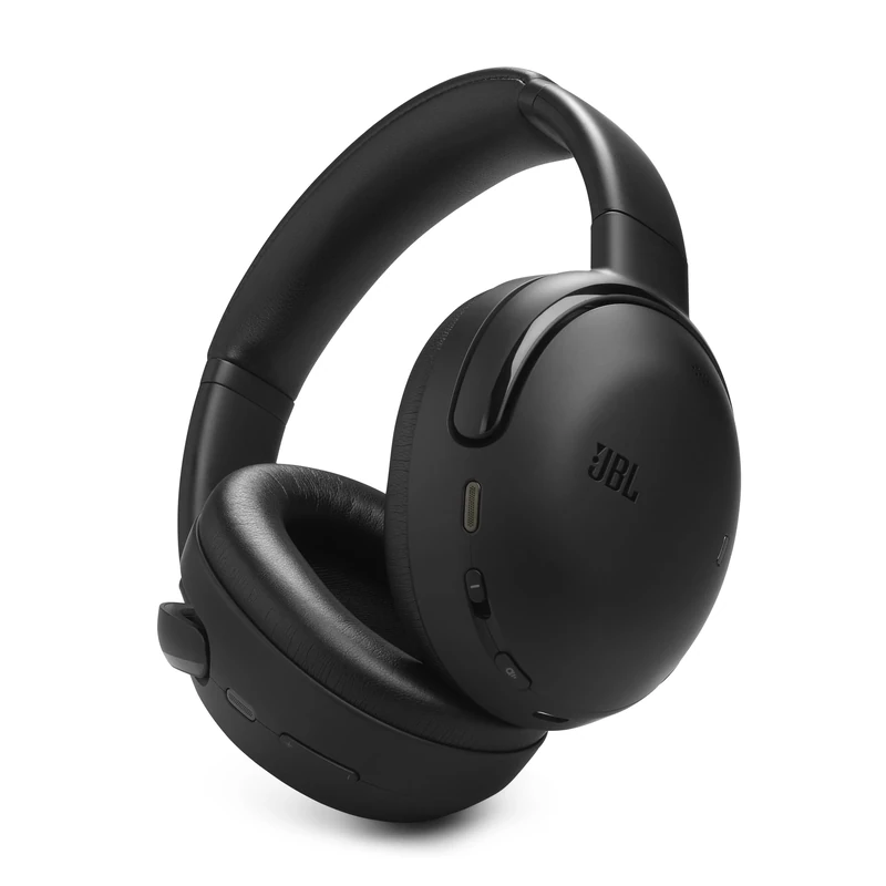 JBL Tour One M3 Wireless Over-Ear Bluetooth Headphones with True Adaptive Noise-Cancelling, 70 Hours of Playtime, Comfortable Fit, Spatial 360 Sound with Head Tracking, USB-C Compatible, Black