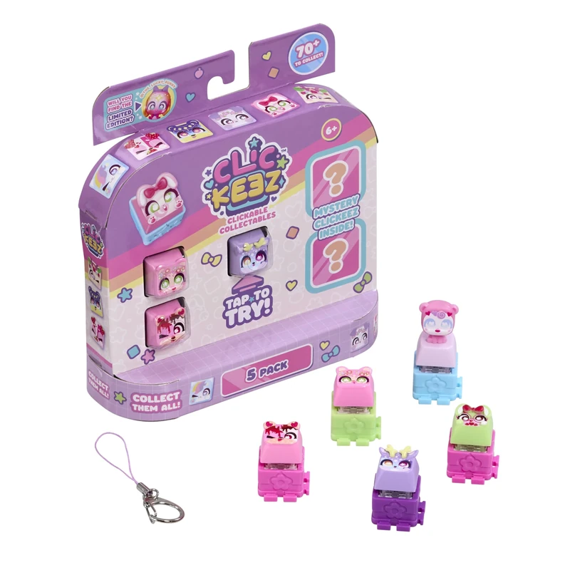 Clickeez Multipack - 5 Clickable Keyboard Collectibles, 70+ Cute Themes - Image 1