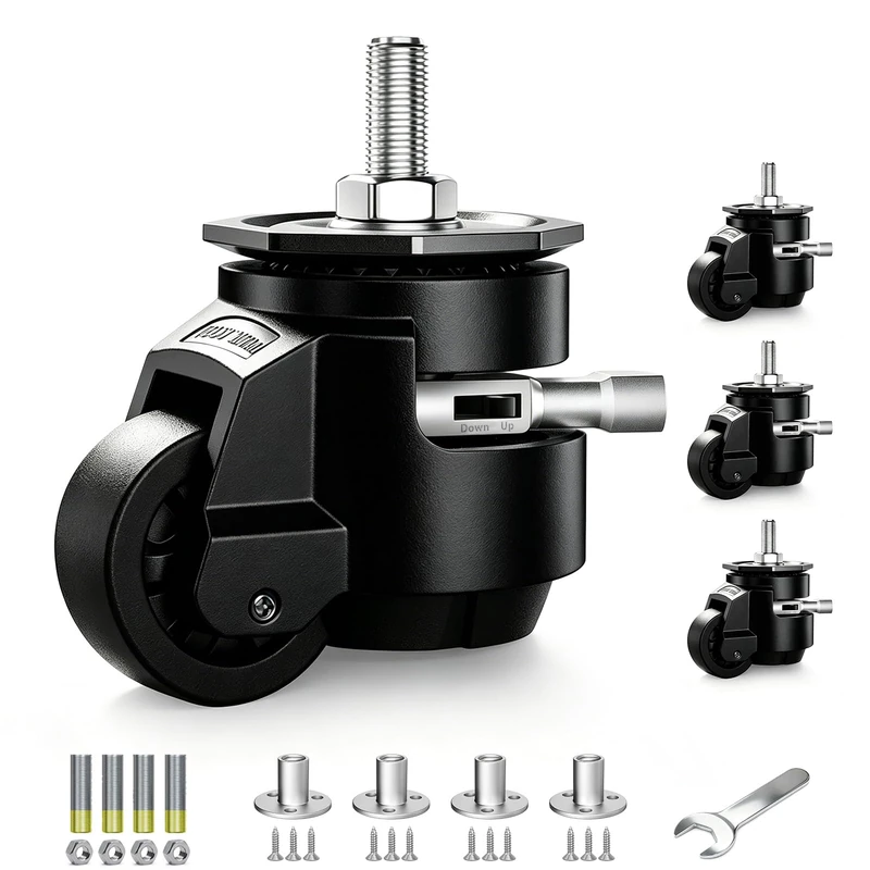 ANDUTEES Leveling Casters Set of 4 - 4400 Lbs Heavy Duty