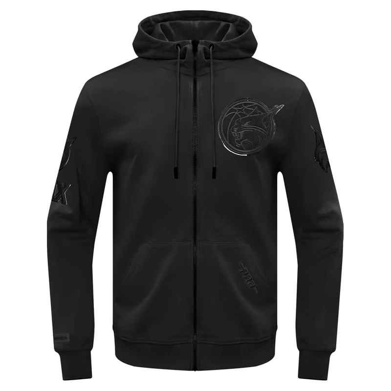 Pro Standard Mens NBA New York Knicks Classic Chenille Full Zip Hoodie Black M - Image 1