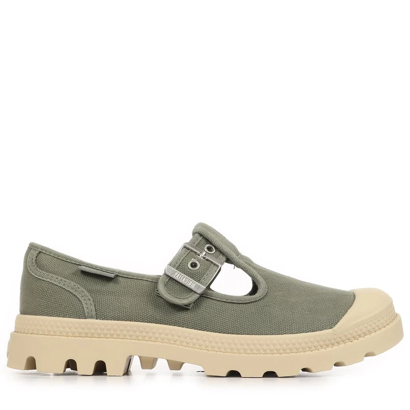 Palladium Unisex Pampa M-Jane Washed Mary Flat, Vetiver, 3 UK, Vetiver, 4 UK