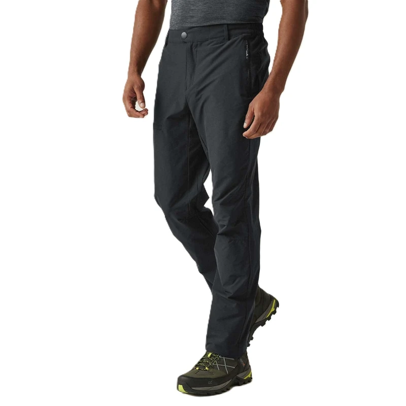 Regatta Mens Highton II Trousers Water Repellent Hiking Walking Pants Black