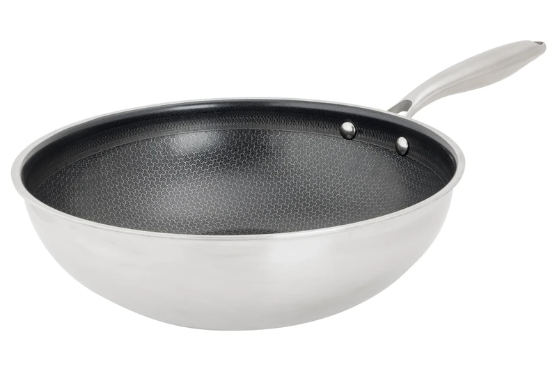 Cosy & Trendy Hexapro Non-Stick Stainless Steel Wok, D28Xh9 cm-All Burners Including Induction