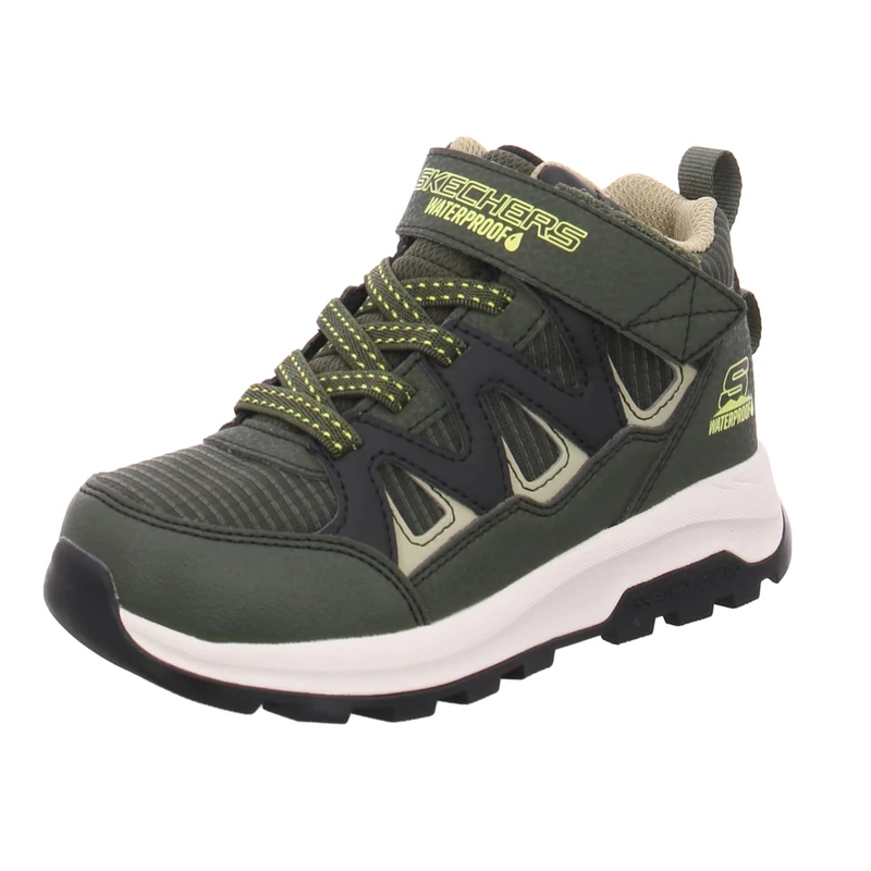 Skechers Boy's Storm Blazer Drizzle Squad Sneakers, Olive & Black Synthetic/Olive Textile/Olive, 13.5 UK Child