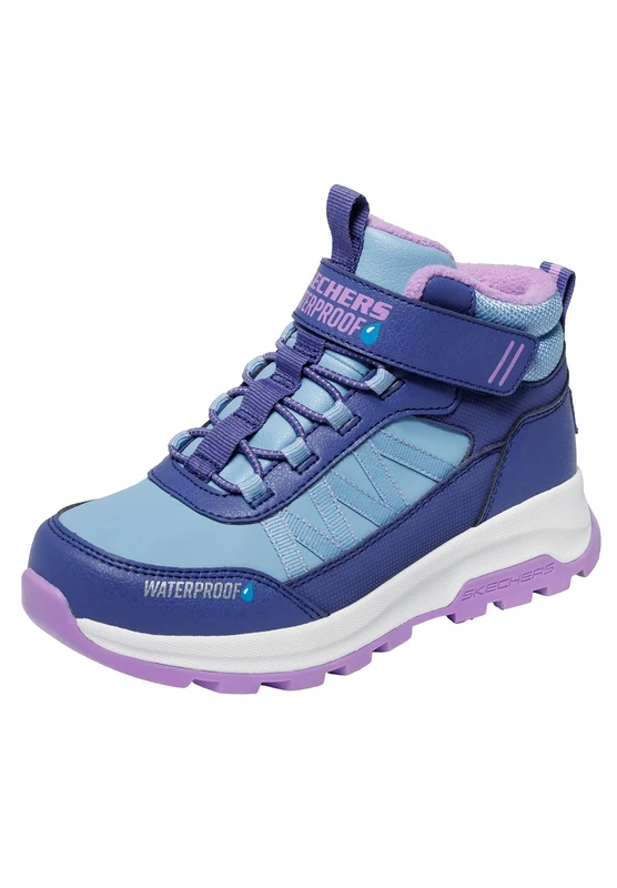 Skechers Girl's Storm Blazer Artic Mass Sneakers, Navy Synthetic/Purple Trim, 10 UK Child