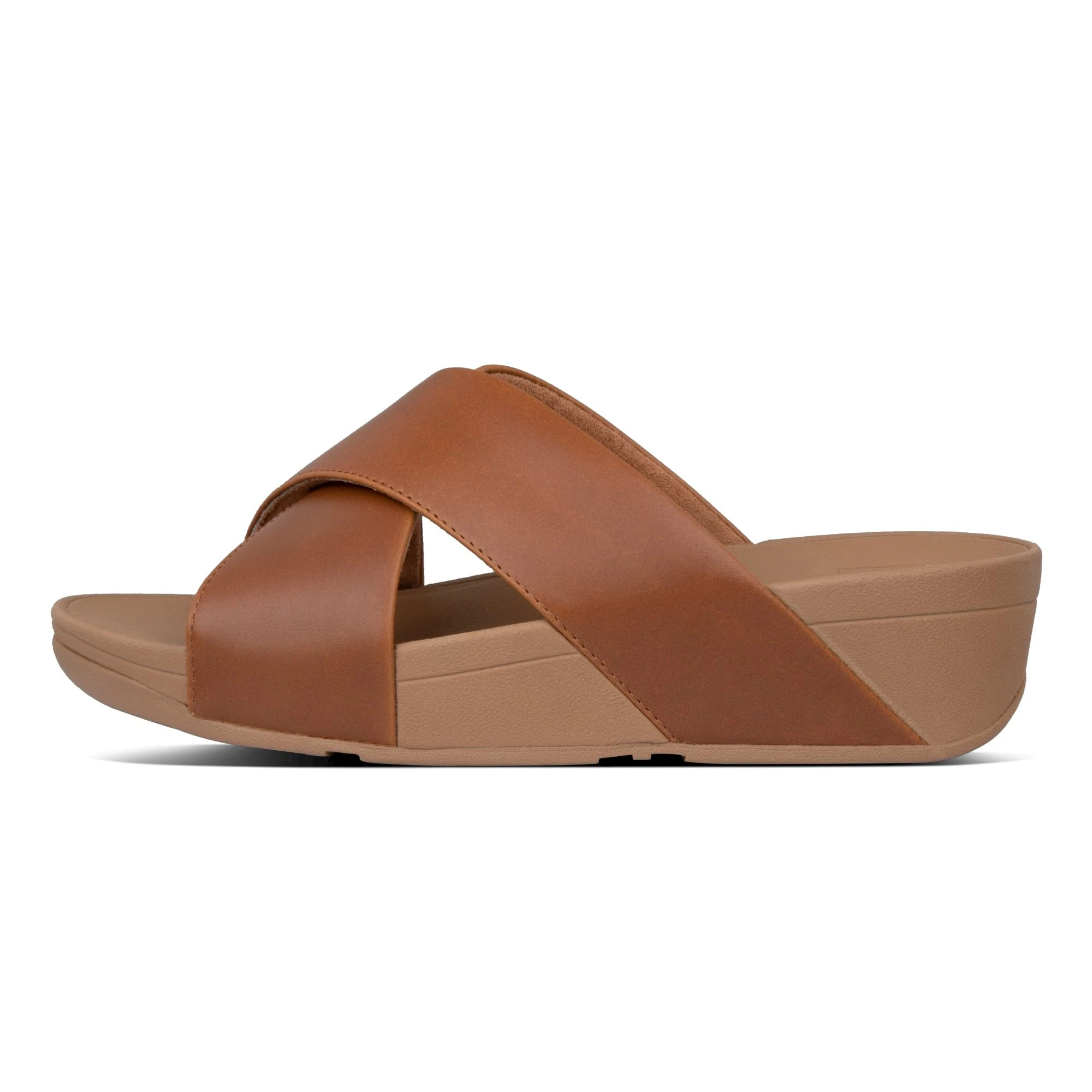 Fitflop Women’s Lulu Cross Slide, Light Tan, 5.5 UK