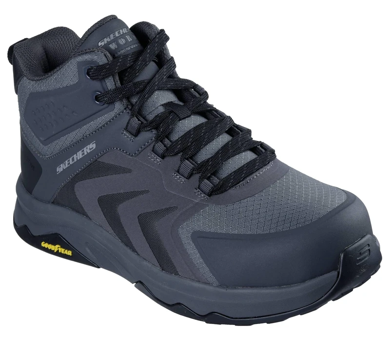 Skechers Men's Speed-Flex Trekker Nordown Work Shoes, Charcoal Textile/Synthetic, 12 UK
