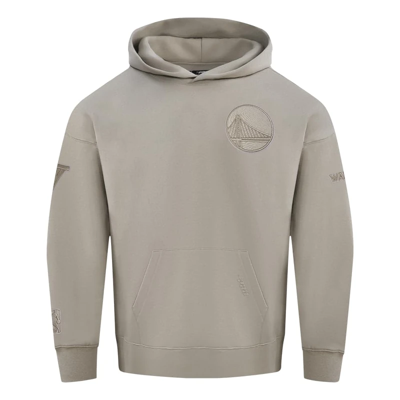 Pro Standard Mens NBA Golden State Warriors Neutral Pull Over Hoodie Taupe S
