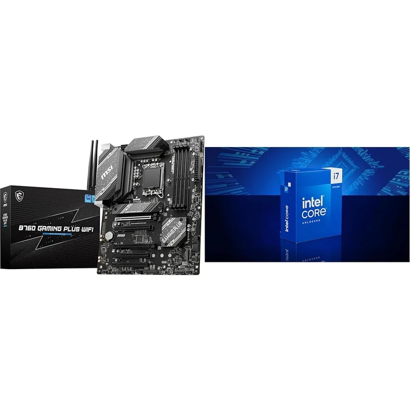 MSI B760 GAMING PLUS WIFI Motherboard + Intel® Core™ i7-14700K Desktop Processor 20 cores