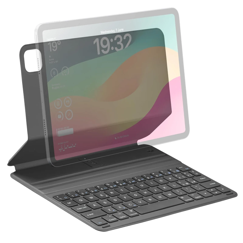 cellularline Keyboard Case with Integrated Wireless Keyboard, Italian QWERTY Layout, Compatible with iPad up to 11 inches, Magnetic System, Sleep Mode, Stand Function, Black