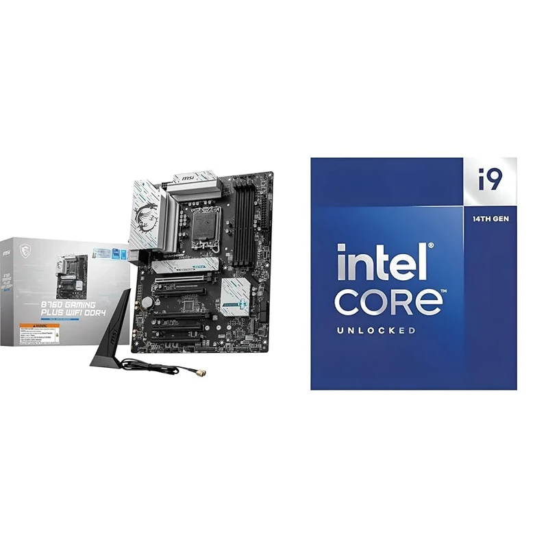 MSI B760 GAMING PLUS WIFI DDR4 Motherboard + Intel® Core™ i9-14900K Desktop Processor 24 cores