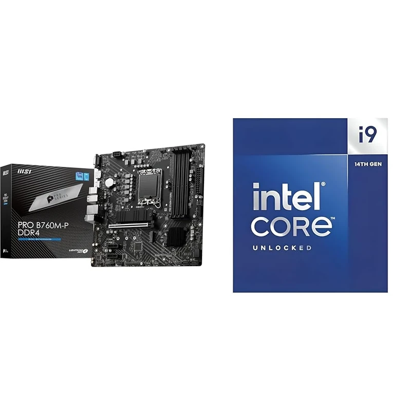 MSI PRO B760M-P DDR4 Motherboard + Intel® Core™ i9-14900K Desktop Processor 24 cores