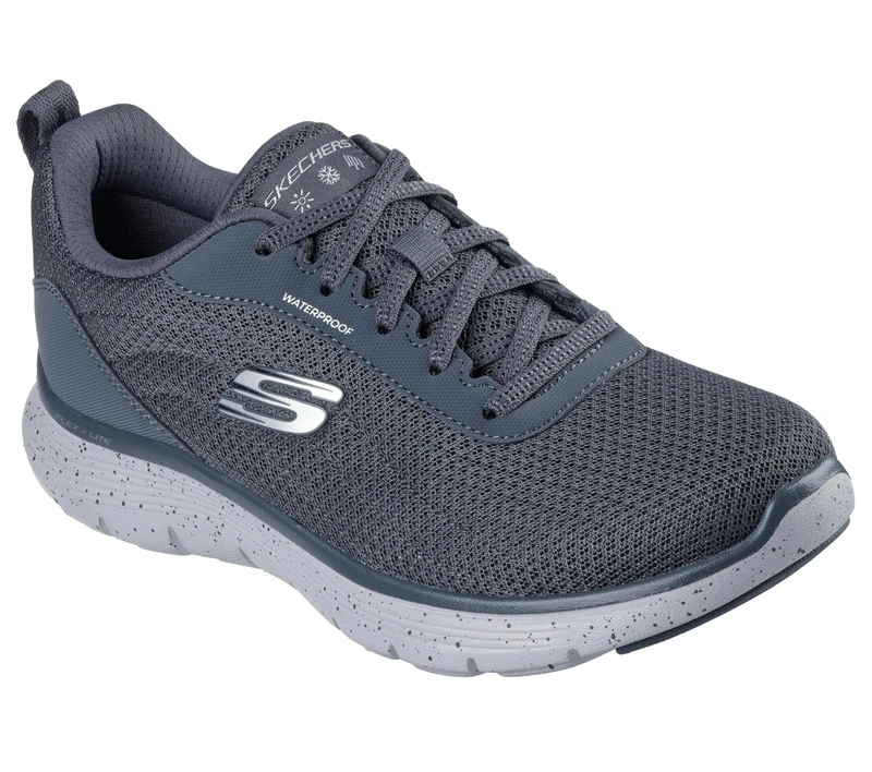 Skechers Women's Flex Appeal 5.0 Fresh Trek Sneaker, Charcoal Mesh/Trim, 5.5 UK