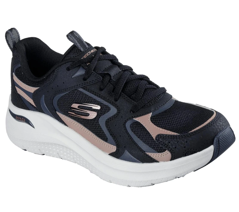 Skechers Women's Arch Fit 2.0 Vintage Luxe Sneaker - Black